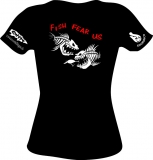 Damen T-Shirt Fish fear us